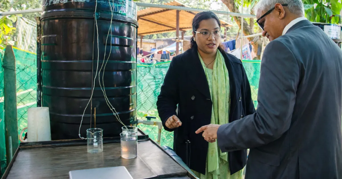 Bioelectrochemical Wetland System Cuts Freshwater Demand by 90% at Campus Dhobi Ghats