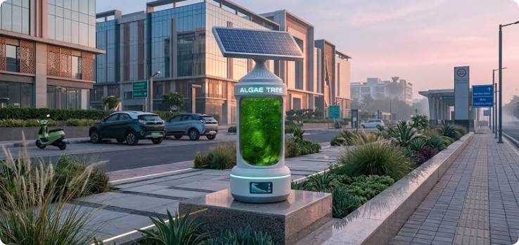 No Space for Trees? Sun-Driven Microalgae Tech Scrubs City Air